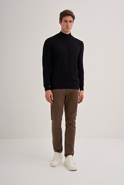 Cazador Slim Fit Cotton Fabric Basic Half Fisherman Sweater