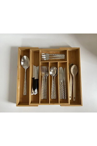 Amentes Bambu Ayarlanabilir Çekmece Içi Ölçü Ayarlı Kaşıklık 5-7 Bölmeli