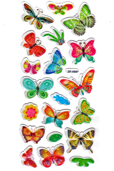 Limmy 18x9cm leptir Sa deznom svetlucava nalepnica reljefni planer etiketa - ...