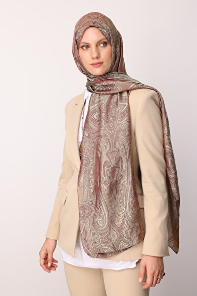 Mooncorn Liva Pattern Shine Line Shawl Damson-Somon