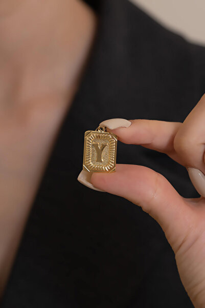 Bayar Gold 14 Ayar Altın Y Harf Vintage Kolye Ucu