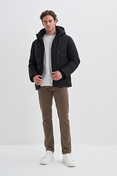 Cazador Micro Fabric Filled Dynamic Regular Fit Coat