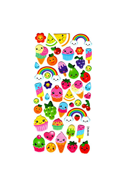 Limmy ملصق دفتر ملاحظات منقوش، ملصق مخطط (HL88-036) - 17X9 سم - آيس كريم كاند...