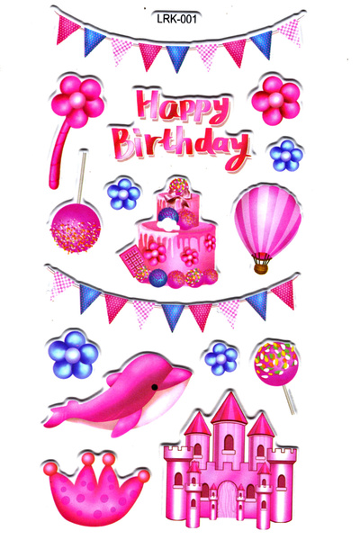 Limmy 17x9 cm planer naljepnica za rođendanski zamak - reljefna naljepnica za...