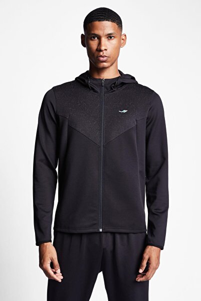 Lescon 24B-1002 Erkek Koşu Fermuarlı Kapşonlu Üst