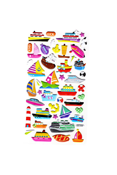 Limmy ملصق دفتر ملاحظات منقوش، ملصق مخطط (lbu-005) - 17X9 سم - سفينة