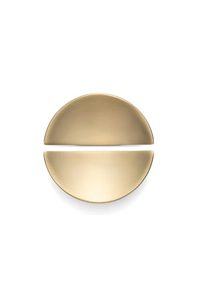 System 4716 Yarım Daire Kulp Oval Gold Branch Renk Tek Adet 32 Mm