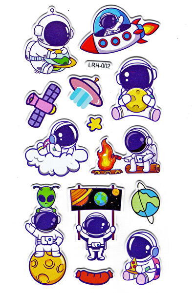 Limmy Астронавт-планувальник наклейка - рельєфна етикетка, 17x9 см (Lrh002)
