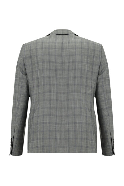 Kiğılı Slim Fit Dar Kesim Ekose Takım Elbise