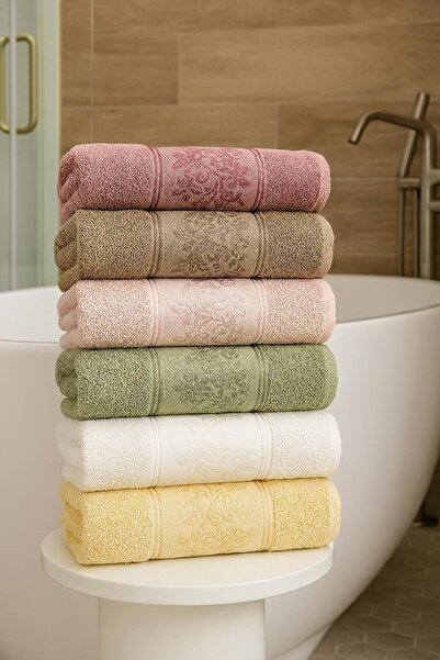 Lorateks Lodos 6 Adet 50*90 Desenli Havlu | Havlu Takımı | Havlu Seti | El & ...