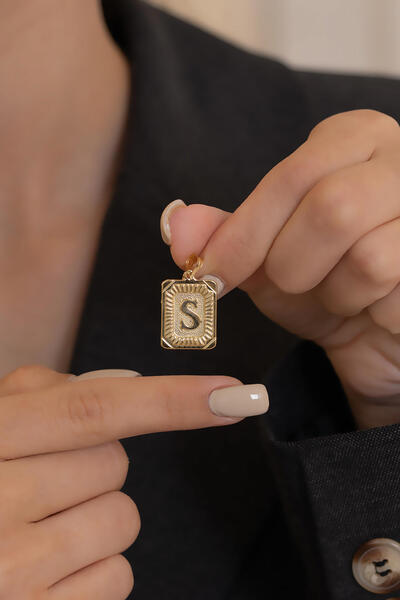 Bayar Gold 14 Ayar Altın S Harf Vintage Kolye Ucu