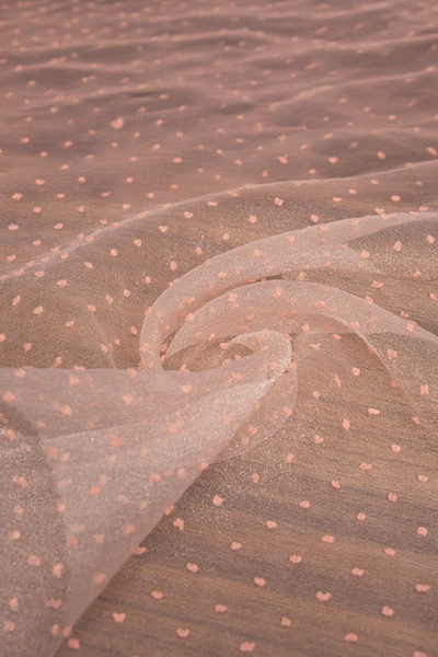 Kumaş Deposu قماش داليا الأورجانزا بلون السلمون