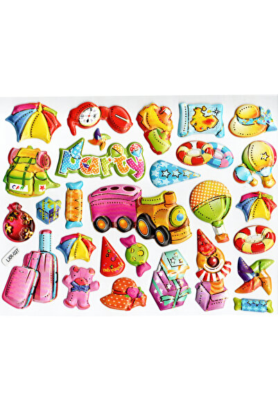 Limmy ملصق دفتر ملاحظات منقوش، ملصق مخطط (lxr027) 18x14 سم - حفلة