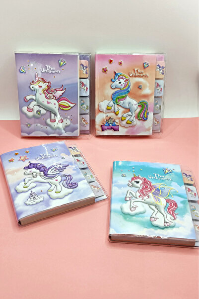 Limmy Unicorn Themed A6 Notebook, Bookmarked Agenda - Purple