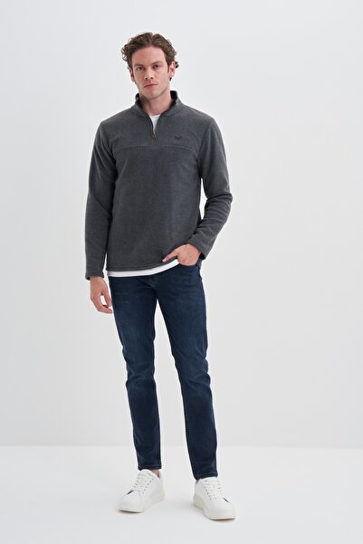 Cazador Half Turtleneck Thick Fleece Regular Fit Sweatshirt
