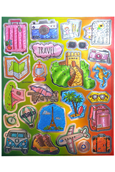 Limmy Autocolant metalic cu model Paris de vacanță - 25x20 cm QS004