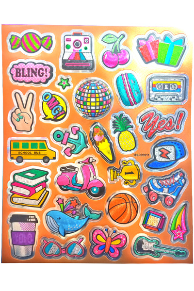 Limmy Metalna nalepnica za planer u obliku sveske - 25x20 cm QS011 Party Nota...