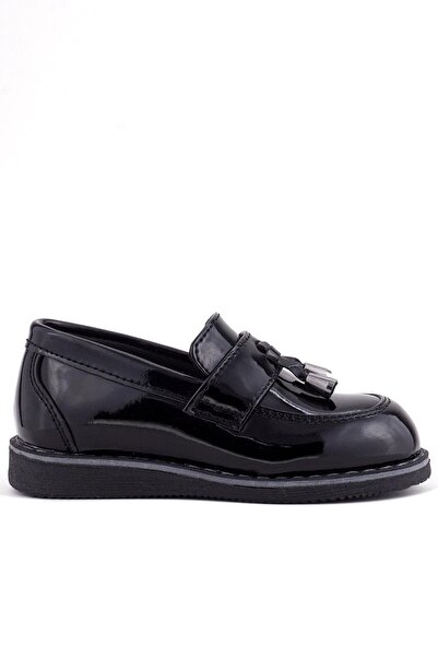 Rakerplus Black Patent Leather Loafer Children's School Shoes