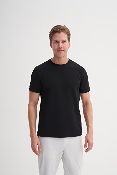 Cazador Πλεκτό χτενισμένο βαμβακερό μπλουζάκι Polo Neck Slim Fit