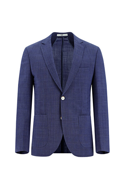 Kiğılı Екстра вузький крій Super Slim Fit Вовняний гофре костюм - Еластичний пояс з нитками Картатий