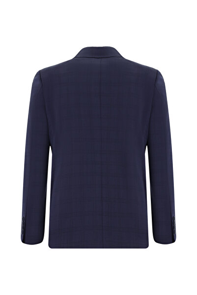 Kiğılı Slim Fit Dar Kesim Yünlü Ekose Takım Elbise