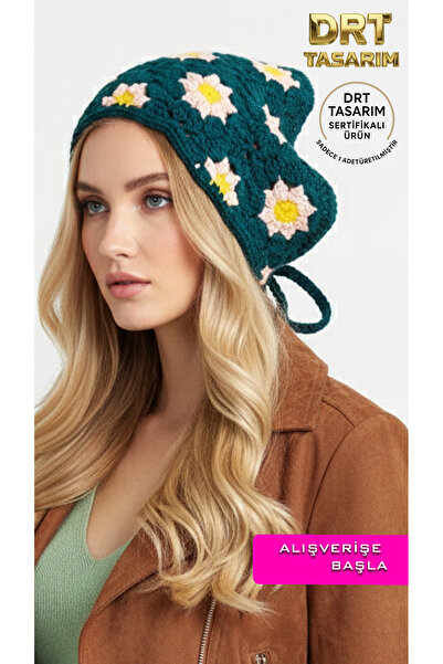 drt tasarım Retro Green Triangle Bandana