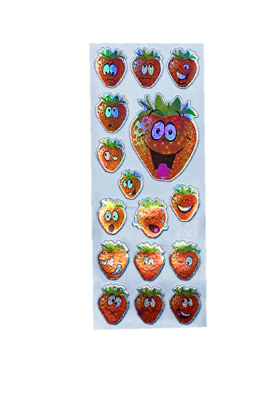 Limmy ملصق دفتر ملاحظات منقوش، ملصق مخطط بالفراولة (cb354) 16x7 سم