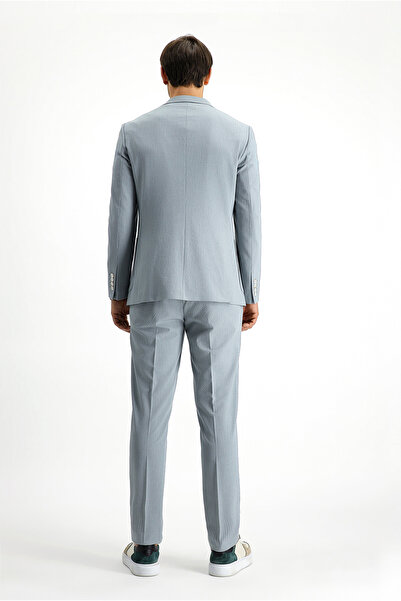 Kiğılı Super Slim Fit Extra Slim Fit Striped Elastic Waist Drawstring Seersucker Suit