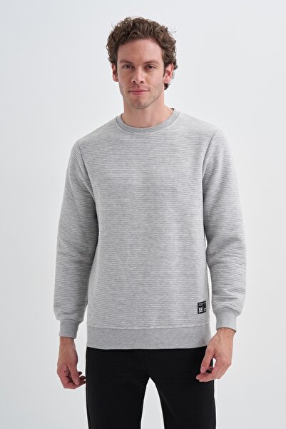 Cazador Kapitone Ottoman Viskon Karışımlı Slim Fit Sweatshirt