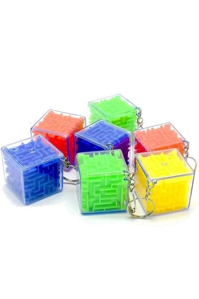 Limmy 3x3 Cm Colorful Labyrinth Puzzle Cube Fun Keychain