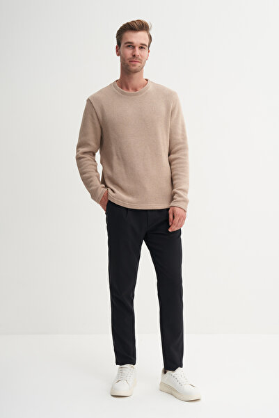 Cazador سترة سيلانيك محبوكة من مزيج القطن بقصة عادية