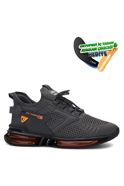 E SPORT Erkek Füme Sneaker Spor Ayakkabı-balon Taban Triko Ortopedik Ayakkabı