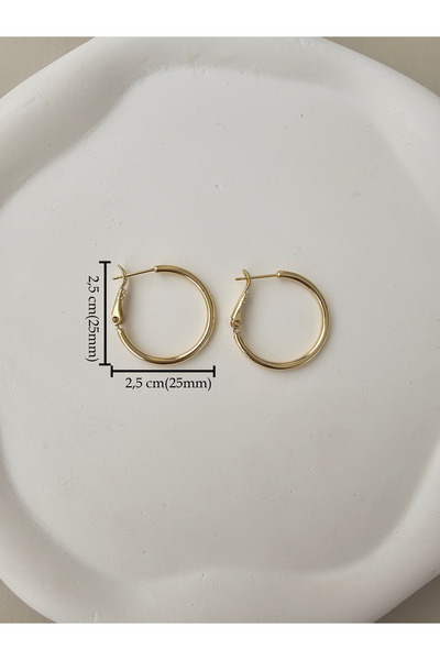 Zivazer Store Kadın çelik kararmaz xuping düz halka küpe