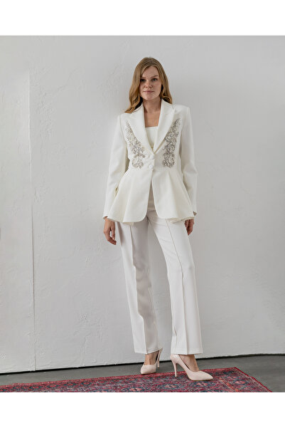 VUNTAL بدلة مكونة من قطعتين مع سترة مطرزة يدويًا وبنطلون