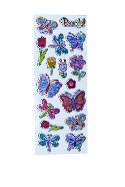 Limmy Autocolant în relief pentru caiet, autocolant pentru planificator Flutu...