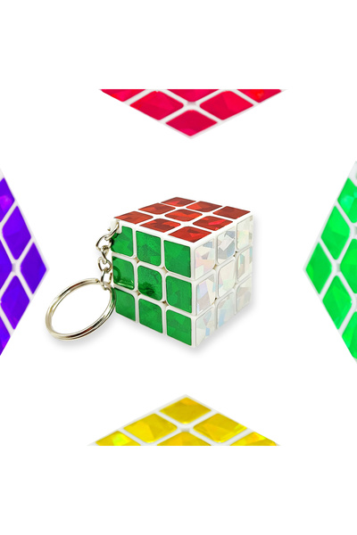 Limmy Metallic Intelligence Cube Mini Keychain (Patience Cube) 3.5x3.5 cm Keychain - 1 Piece