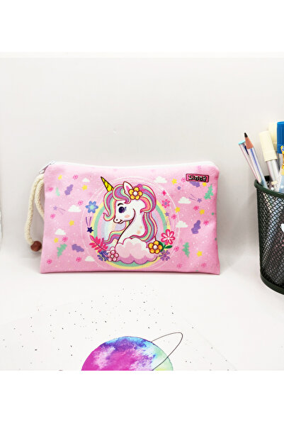 Limmy Ανοιξιάτικη μονόκερος μολυβοθήκη με λουλουδάτο σχέδιο που πλένεται υφασ...