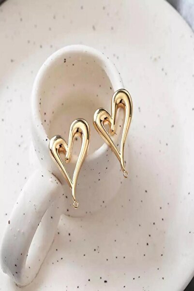 DEMOKAN Kadın Kalp Küpe 2cm