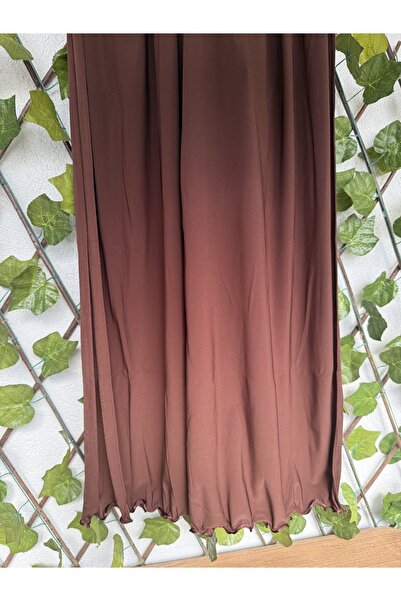 Blotch شال جيرسي من الليكرا الفاخر بلون الشوكولاتة