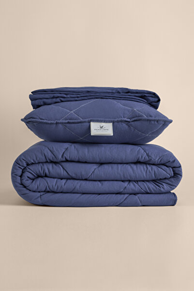 Penelope Комплект завивки с единична възглавница от микрофибърен плат - Цвето...