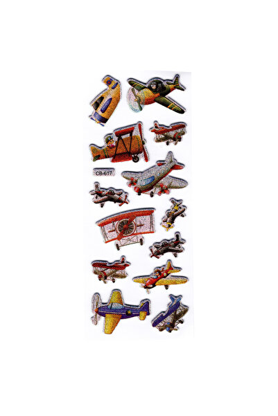 Limmy Sticker Kabartmalı Stiker Defter, Planlayıcı Uçak (cb617) 16x7 cm