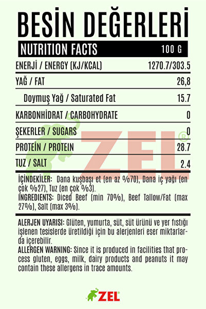 Zel Konserve Et Kavurma 80 gr 6'lı Paket