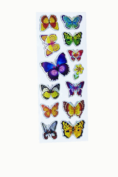 Limmy Sticker Kabartmalı Stiker Defter, Planlayıcı Etiket Kelebek (cb395) 16x...