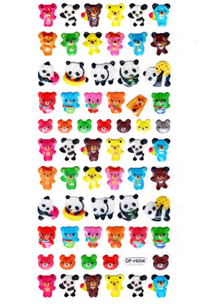 Limmy Autocolant cu model panda și urs 18x9cm autocolant pentru caiet în reli...