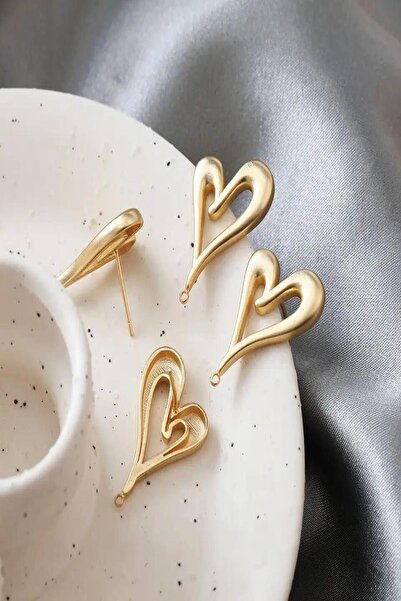 DEMOKAN Kadın Kalp Küpe 2cm