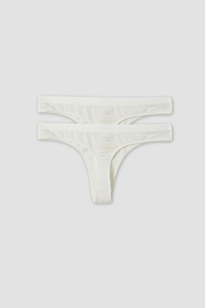 Woody Pachet de 2 chiloți de damă-Nda - 105-Ecru