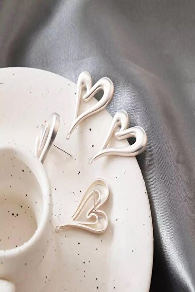 DEMOKAN Kadın Kalp Küpe 2cm