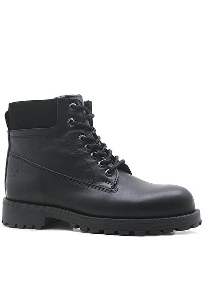 Rakerplus Neson Genuine Leather Black Winter Boots