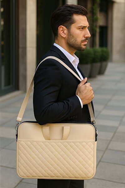 Moda West Premium Kapitone Desen 15" & 16"inç Laptop Notebook Tabletlere Uyumlu Evrak Dosya Bilgisayar Çantası
