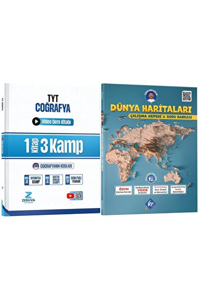 KR Akademi Yayınları Tyt Coğrafyanın Kodları Video Ders Kitabı Ve Dünya Harit...